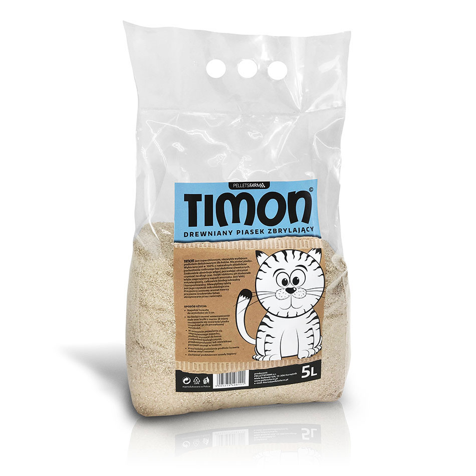 Timon 5 L – zbrylający piasek dla kota