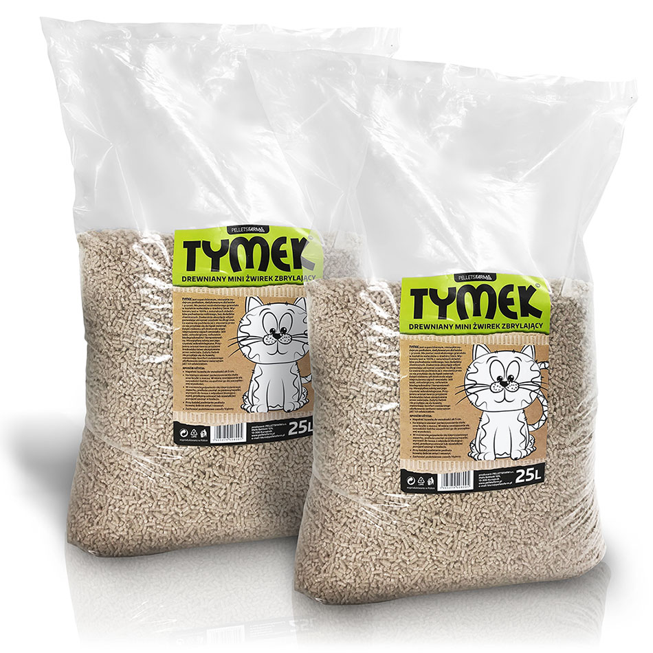Tymek 2×15 kg – Żwirek mini, zbrylający dla kota