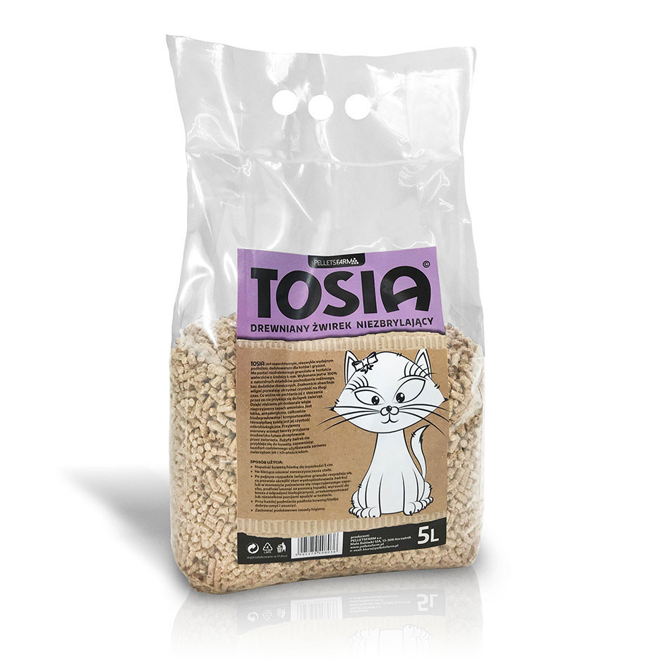 Tosia 5 L – niezbrylający żwirek dla kota