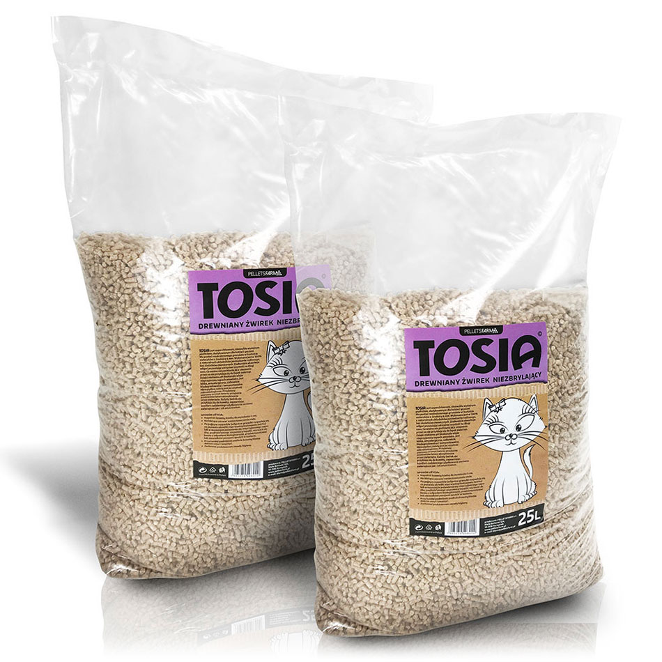 Tosia 2×15 KG – niezbrylający żwirek dla kota