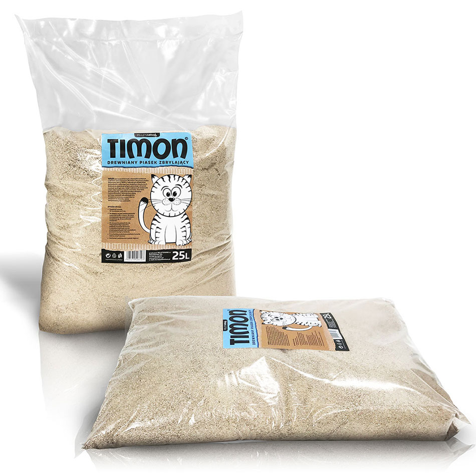 Timon 2×25 L – zbrylający piasek dla kota
