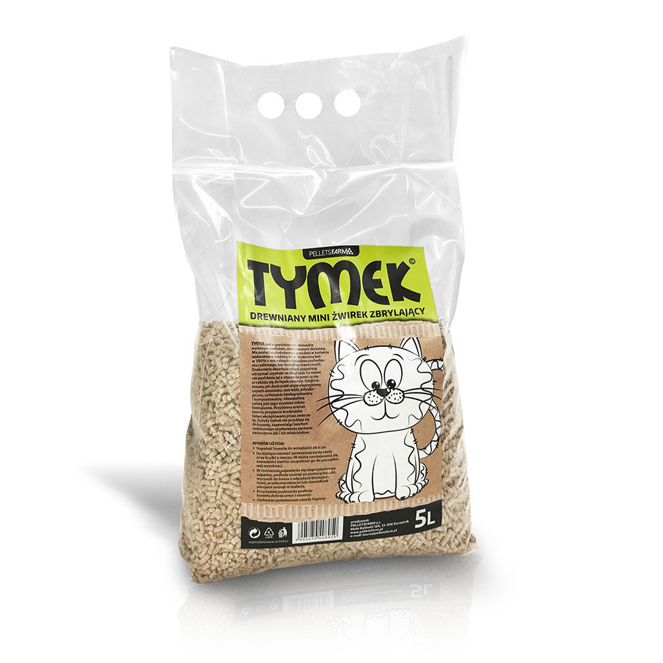 Tymek 5 L – mini żwirek zbrylający dla kota